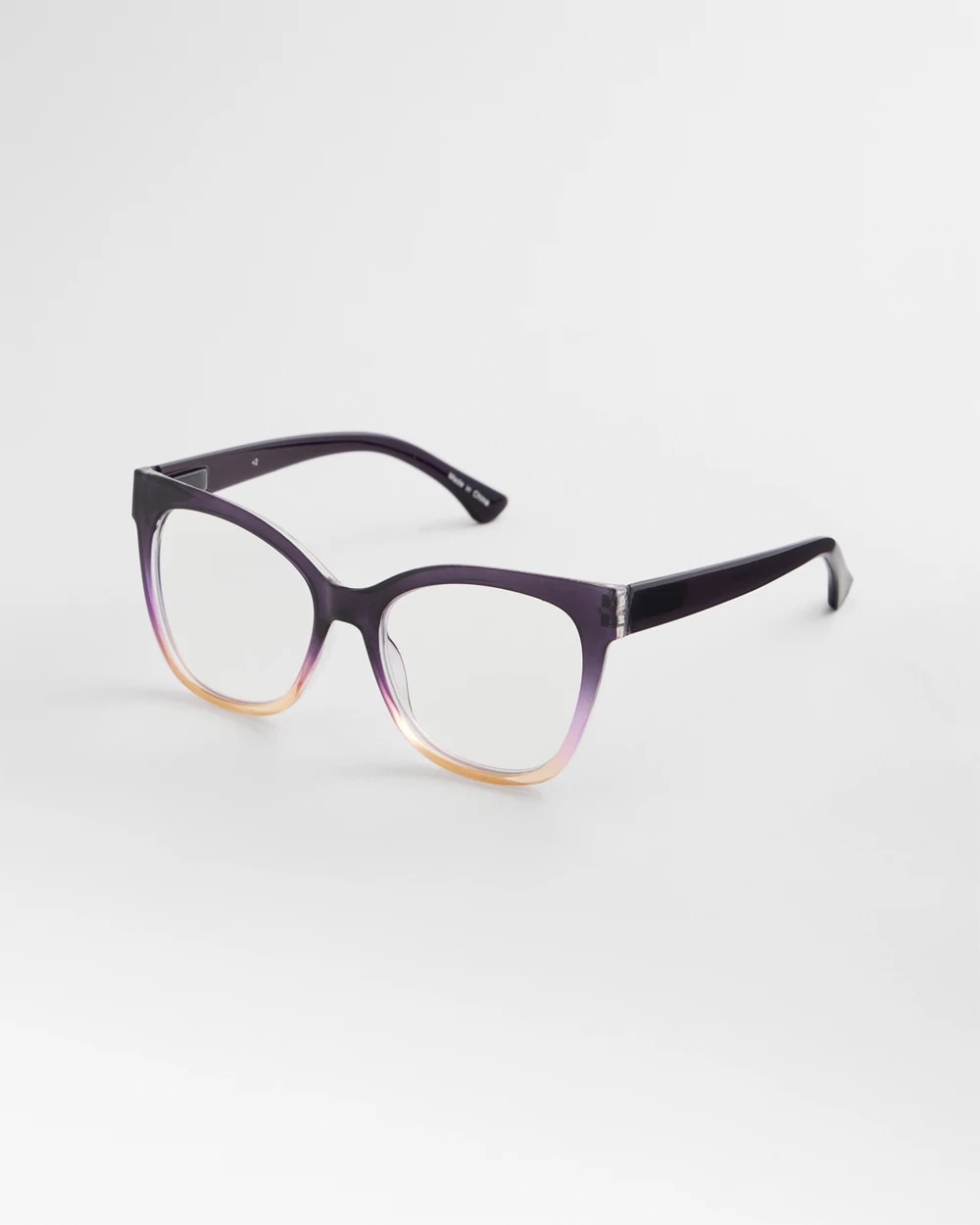 Chico's Cat Eye Colorblock Readers PURPLE