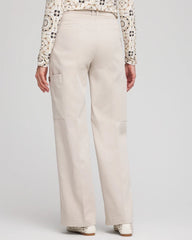 Chico's Petite Sateen Cargo Pants SMOKEY TAUPE