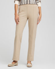 Chico's Petite Juliet Straight Ankle Pants TAUPE HEATHER