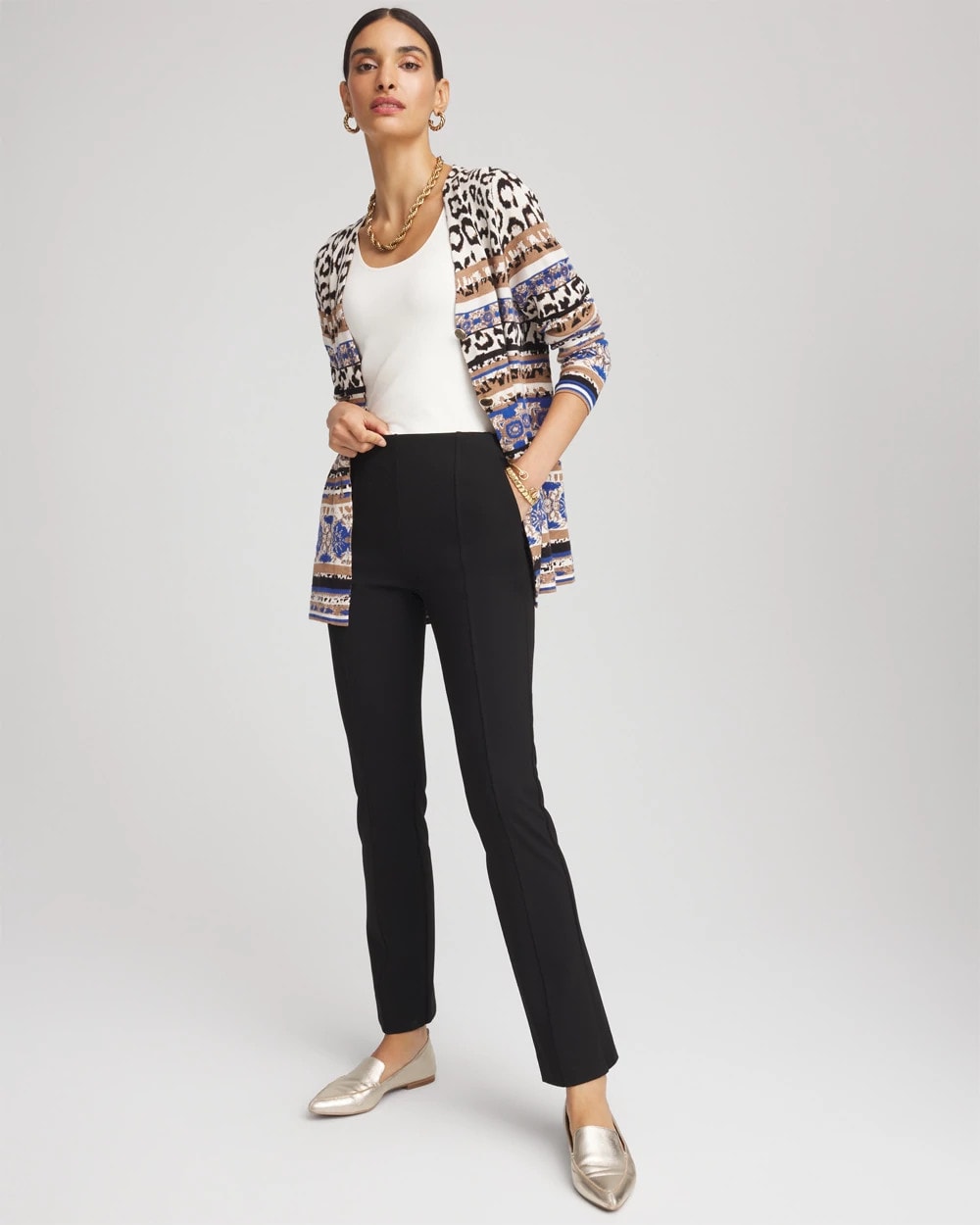 Chico's Petite Juliet Straight Ankle Pants BLACK