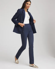 Chico's Petite Juliet Slim Trim Detail Pants PASSPORT BLUE