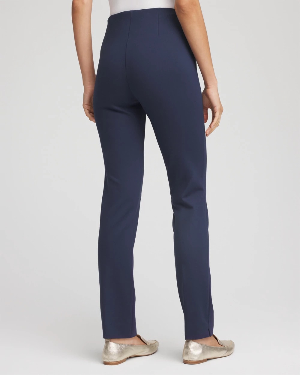 Chico's Petite Juliet Slim Trim Detail Pants PASSPORT BLUE
