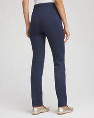 Chico's Petite Juliet Slim Trim Detail Pants PASSPORT BLUE