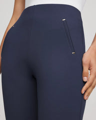 Chico's Petite Juliet Slim Trim Detail Pants PASSPORT BLUE