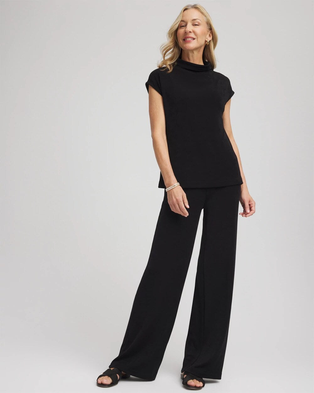 Chico's Petite Travelers™ Wide-Leg Pocket Pants TRAVELERS BLACK