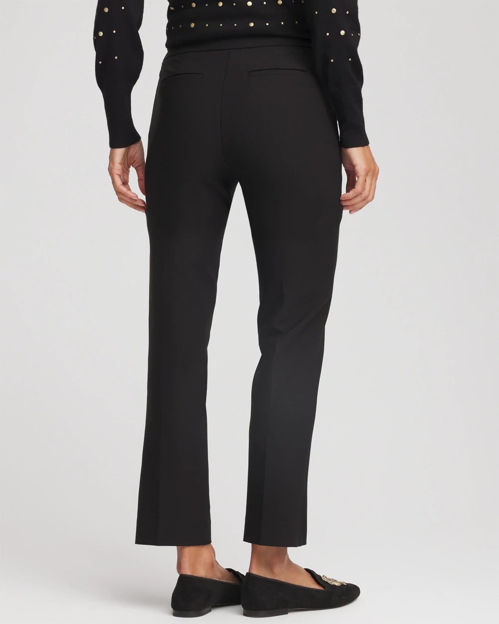 Chico's Petite Juliet Straight Ankle Pants BLACK