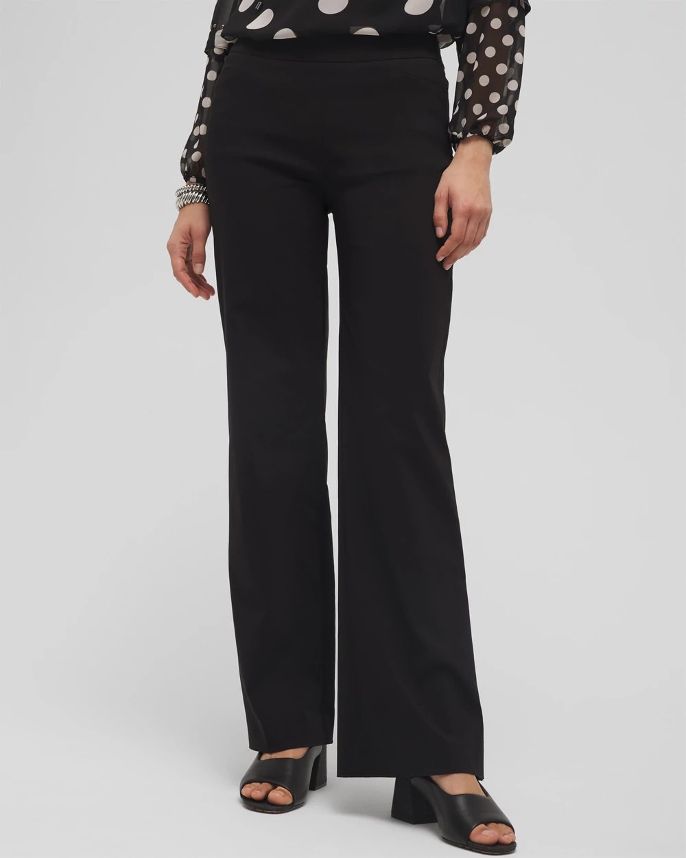 Chico's Brigitte™ Slim Wide-Leg Pants BLACK
