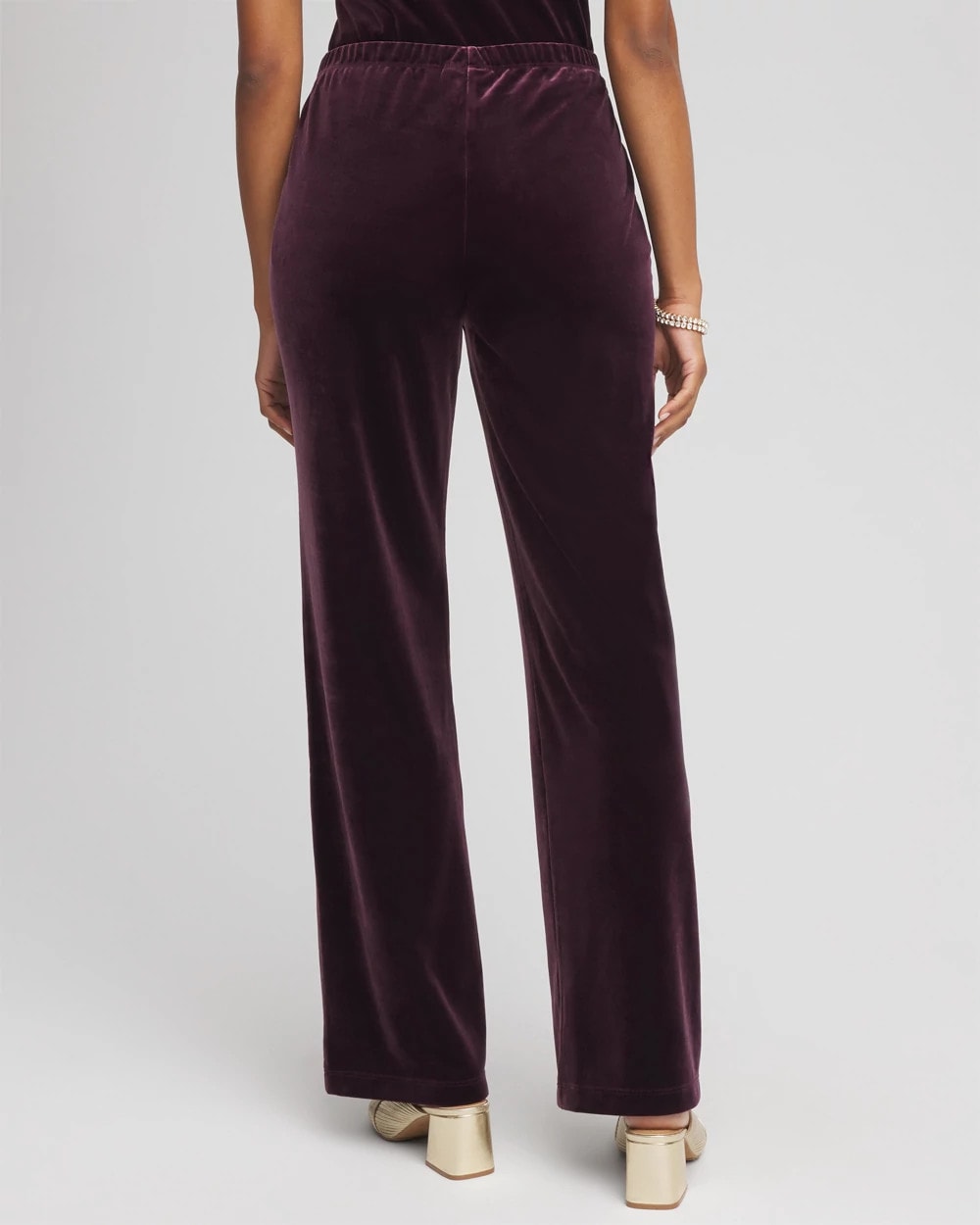 Chico's Petite Travelers™ Velvet No Tummy Pants NIGHT BLOOM