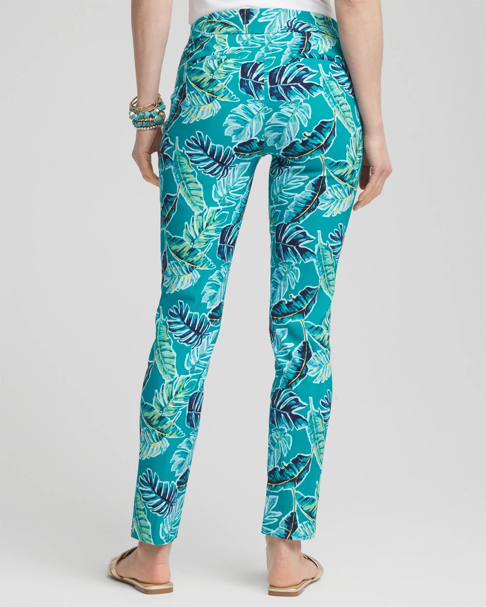 Chico's Brigitte™ Tropical Pull-On Ankle Pants SEASPRAY