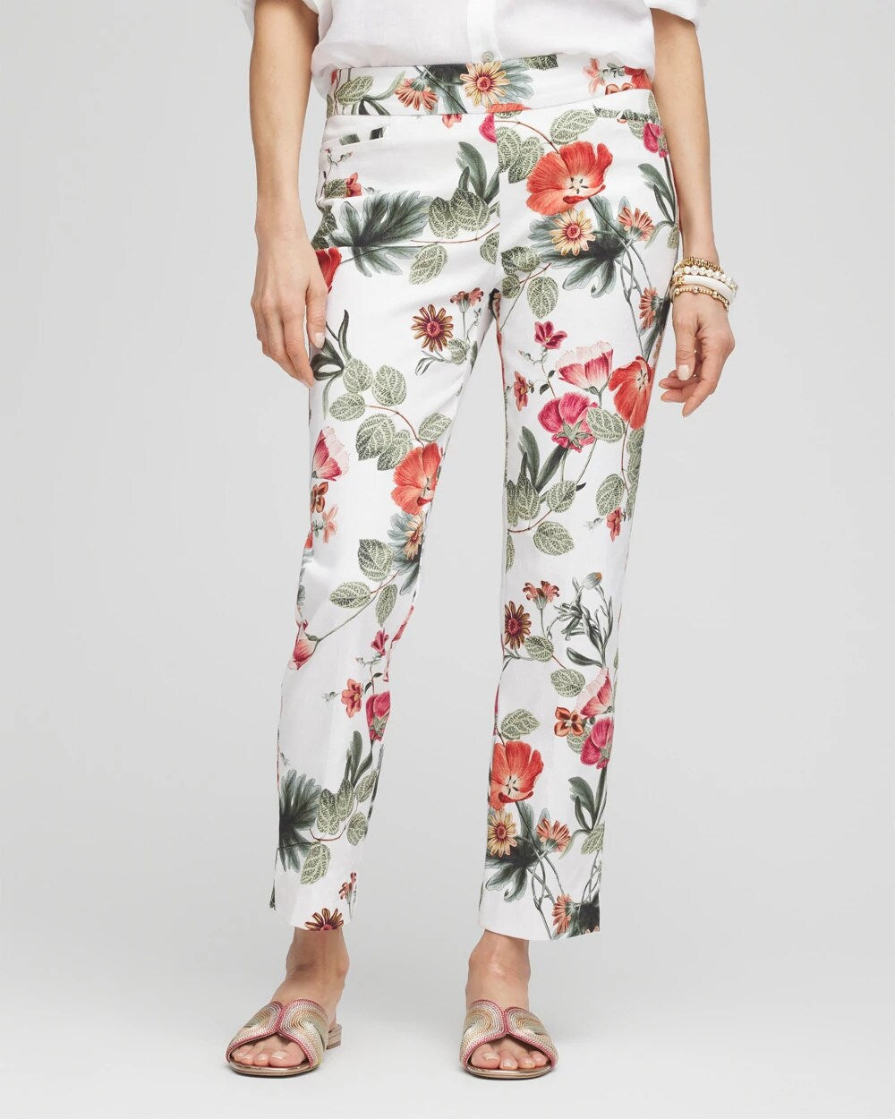Chico's Petite Brigitte™ Slub Cropped Pants ALABASTER