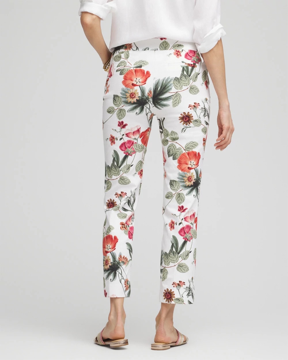 Chico's Petite Brigitte™ Slub Cropped Pants ALABASTER
