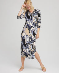 Chico's Petite Travelers™ Paisley Maxi Dress CANYON BLUE