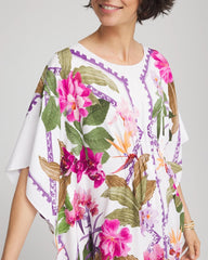 Chico's Petite Island Cinch-Waist Kaftan Dress ECRU