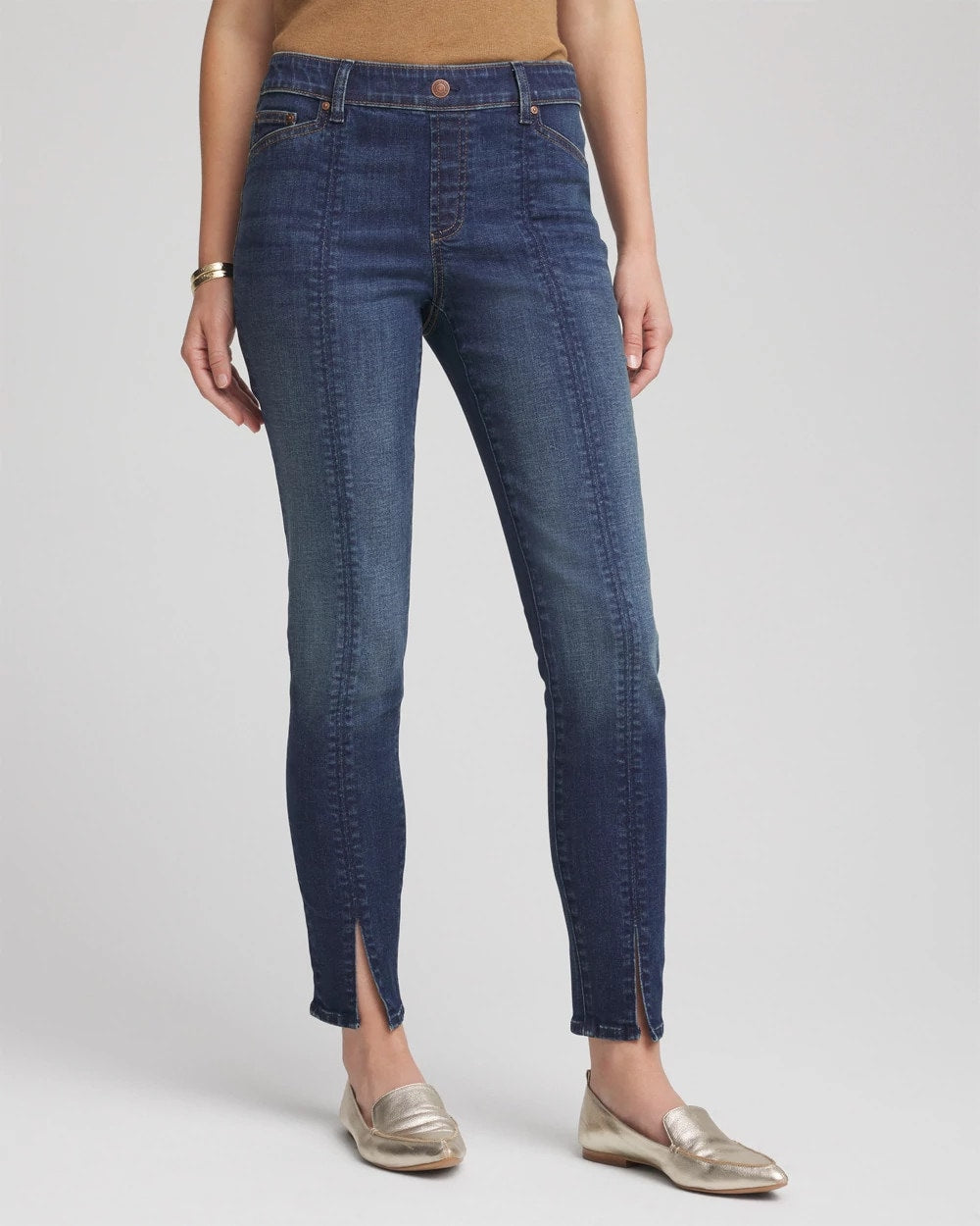 Chico's Petite Pull-On Slim Ankle Jeggings ESTERO INDIGO