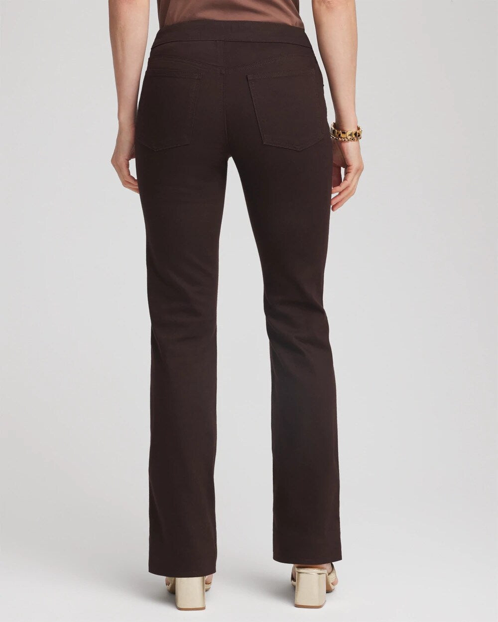 Chico's Petite Pull-On Slim Bootcut Jeggings COCOA BEAN