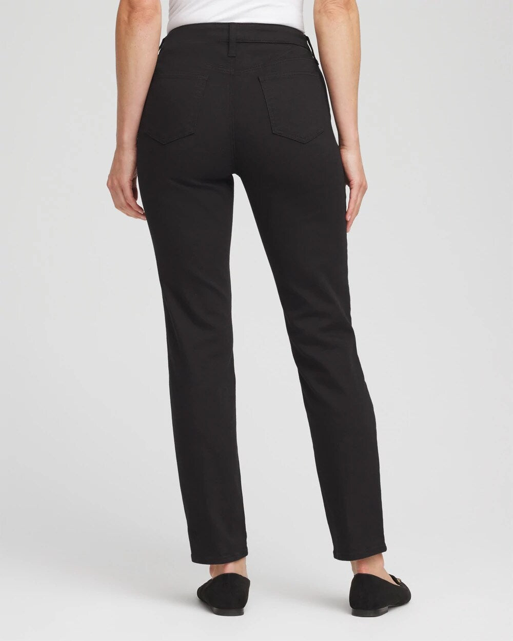 Chico's So Slimming Petite Girlfriend Ankle Jeans BLACK
