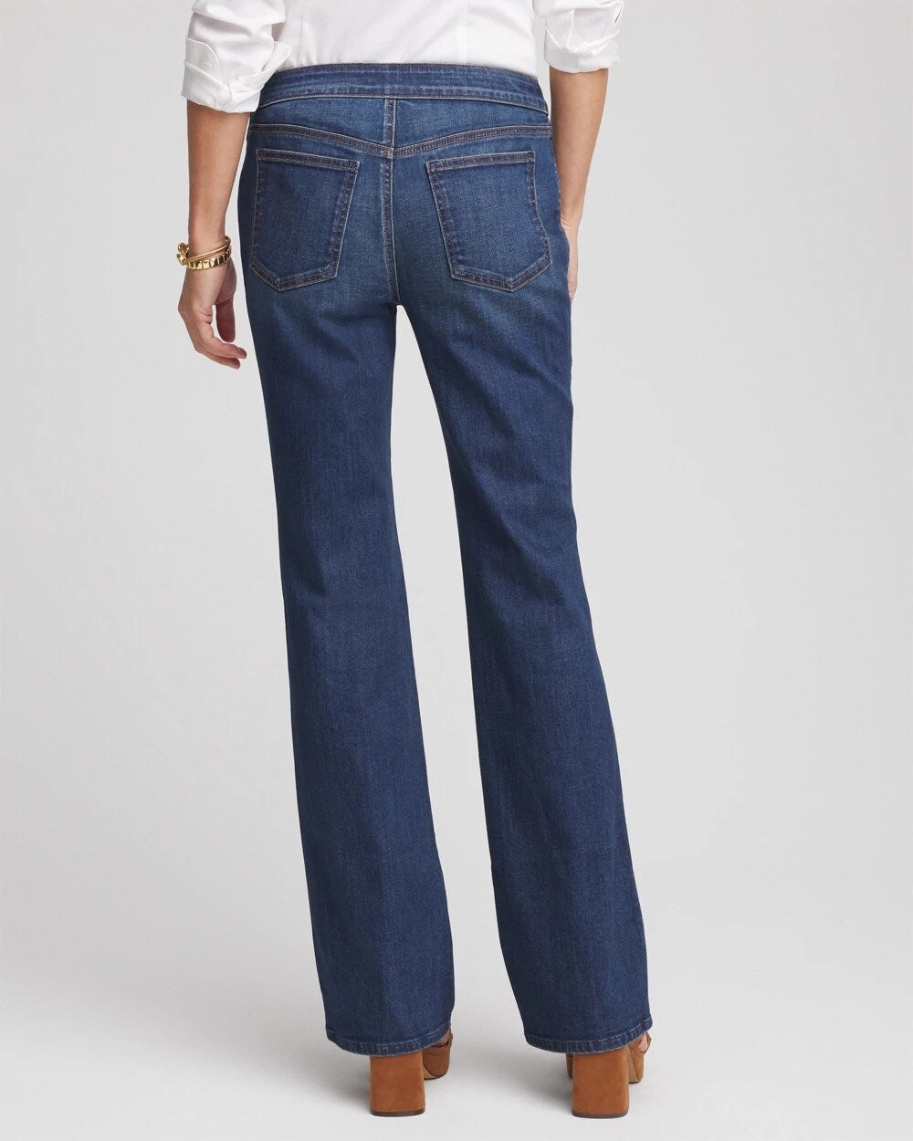 Chico's Petite Pull-On Slim Bootcut Jeggings ESTERO INDIGO