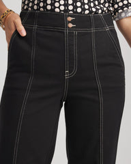 Chico's Petite Pull-On Wide-Leg Jeans BLACK