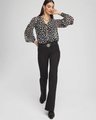 Chico's Petite Girlfriend Flared Leg Jeans BLACK