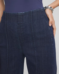 Chico's Petite Pull-On Wide-Leg Trouser Jeans BRIDGE STREET RINSE