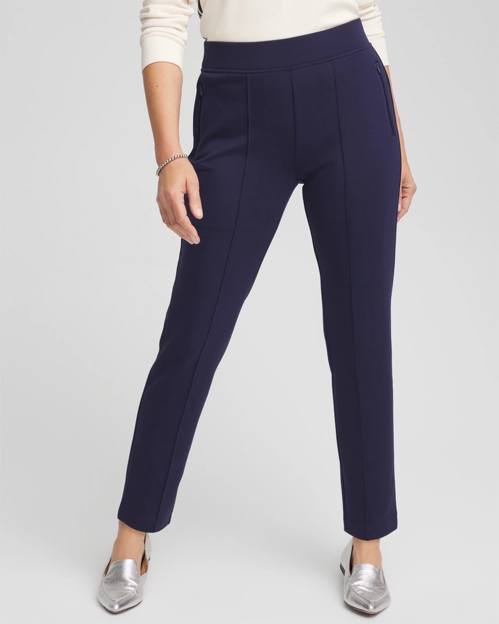 Chico's Zenergy® Double-Knit Ankle Pants PASSPORT BLUE