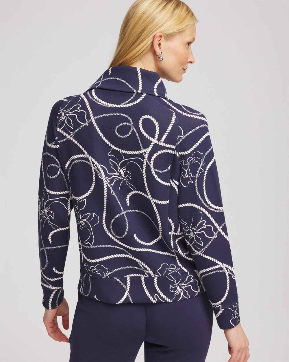 Chico's Zenergy® Soft Melody Half-Zip Top PASSPORT BLUE