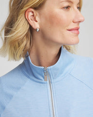 Chico's Zenergy® Cloud Mockneck Jacket CRYSTAL TOPAZ