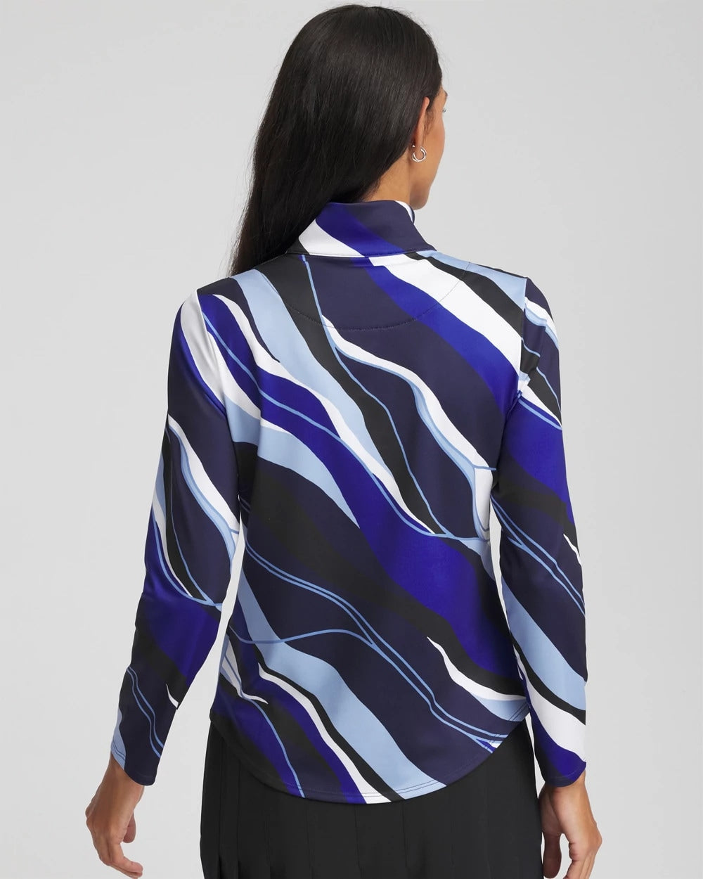 Chico's Zenergy® UPF Voyage Half Zip CRYSTAL TOPAZ