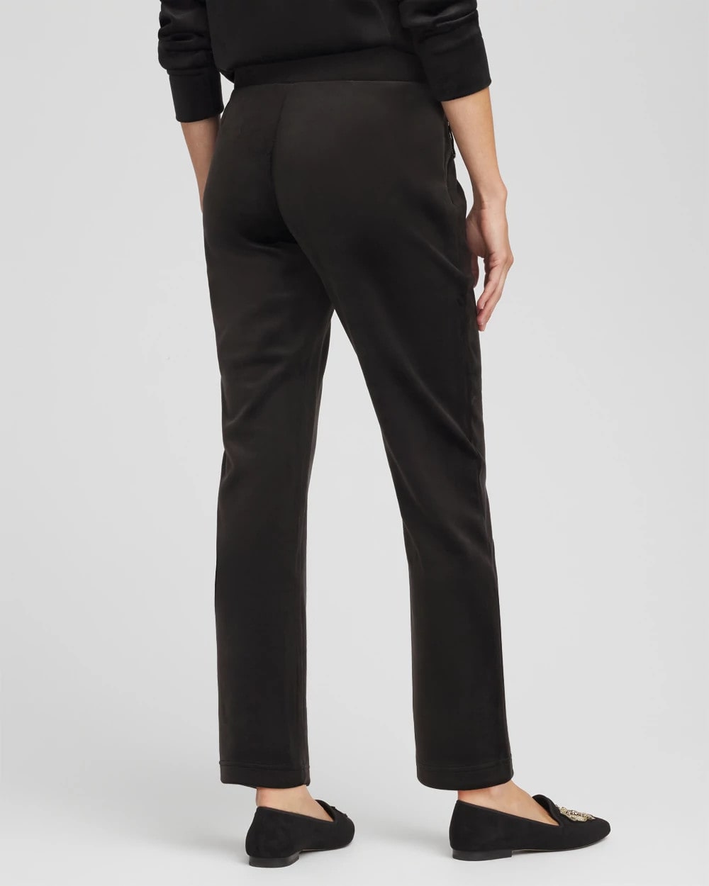 Chico's Zenergy® Velour Tapered Ankle Pants BLACK