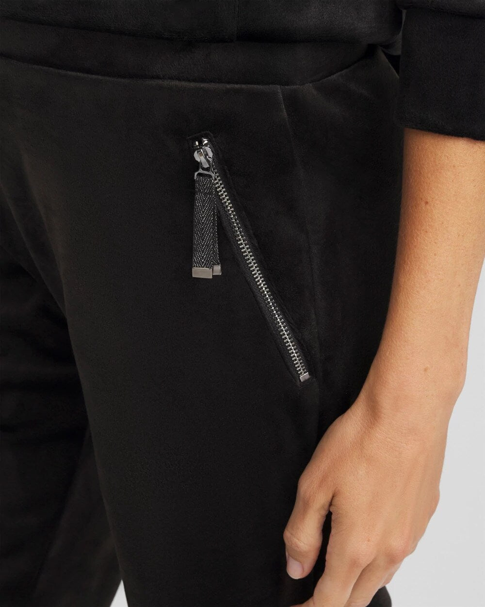 Chico's Zenergy® Velour Tapered Ankle Pants BLACK