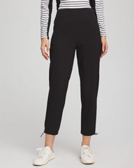 Chico's Zenergy® UPF Rib Mix Cropped Pants BLACK
