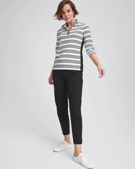 Chico's Zenergy® UPF Rib Mix Ankle Pants BLACK