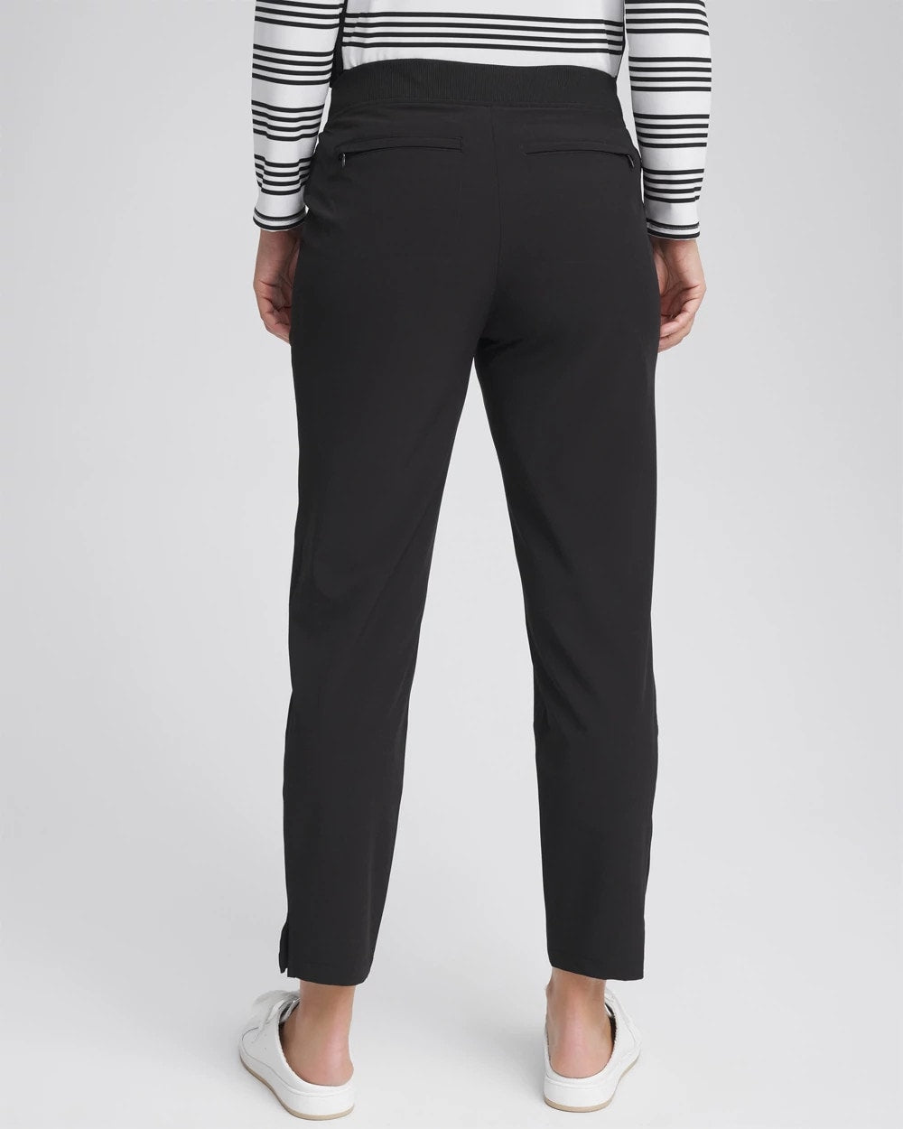 Chico's Zenergy® UPF Rib Mix Ankle Pants BLACK