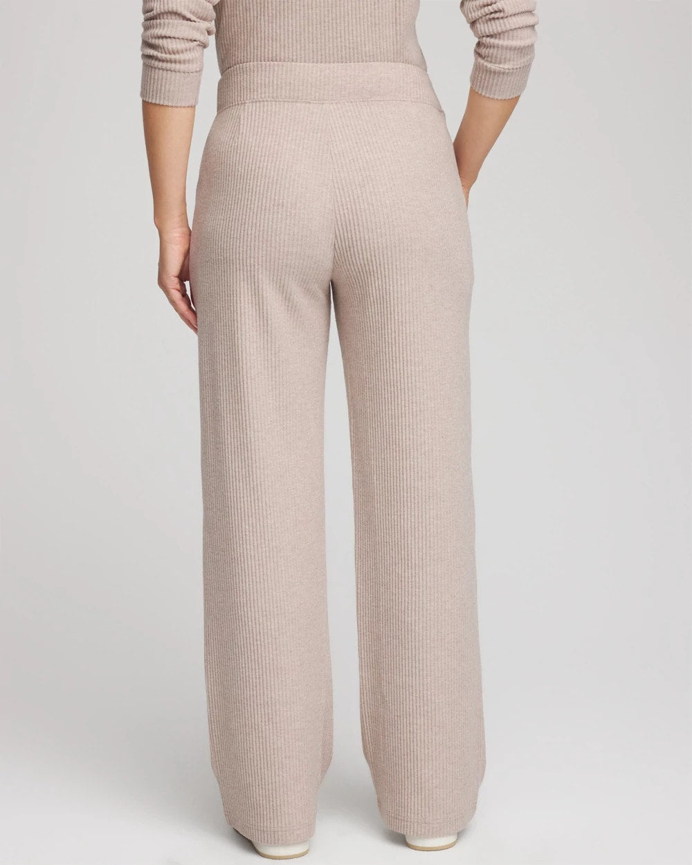 Chico's Zenergy® Brushed Ribbed Pants LIGHT TAUPE HEATHER