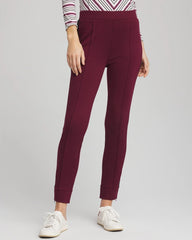 Chico's Zenergy® Double-Knit Contrast Ankle Pants DEEP CHIANTI