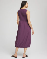 Chico's Zenergy® UPF Smocked Midi Dress WASHED GRAPE