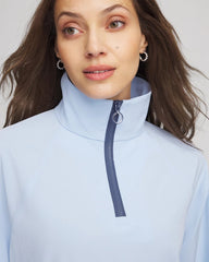 Chico's Zenergy® UPF Half-Zip Mockneck Top DELPHINIUM BLUE