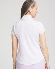 Chico's Zenergy® Striped UPF Short-Sleeve Top VIOLET AURA