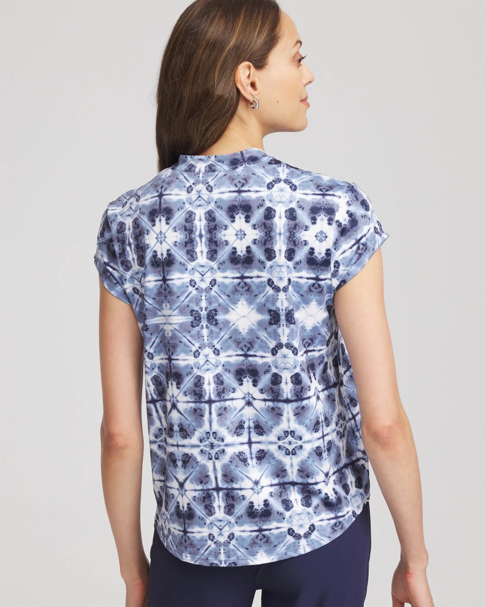 Chico's Zenergy® UPF Printed Polo Top CANYON BLUE