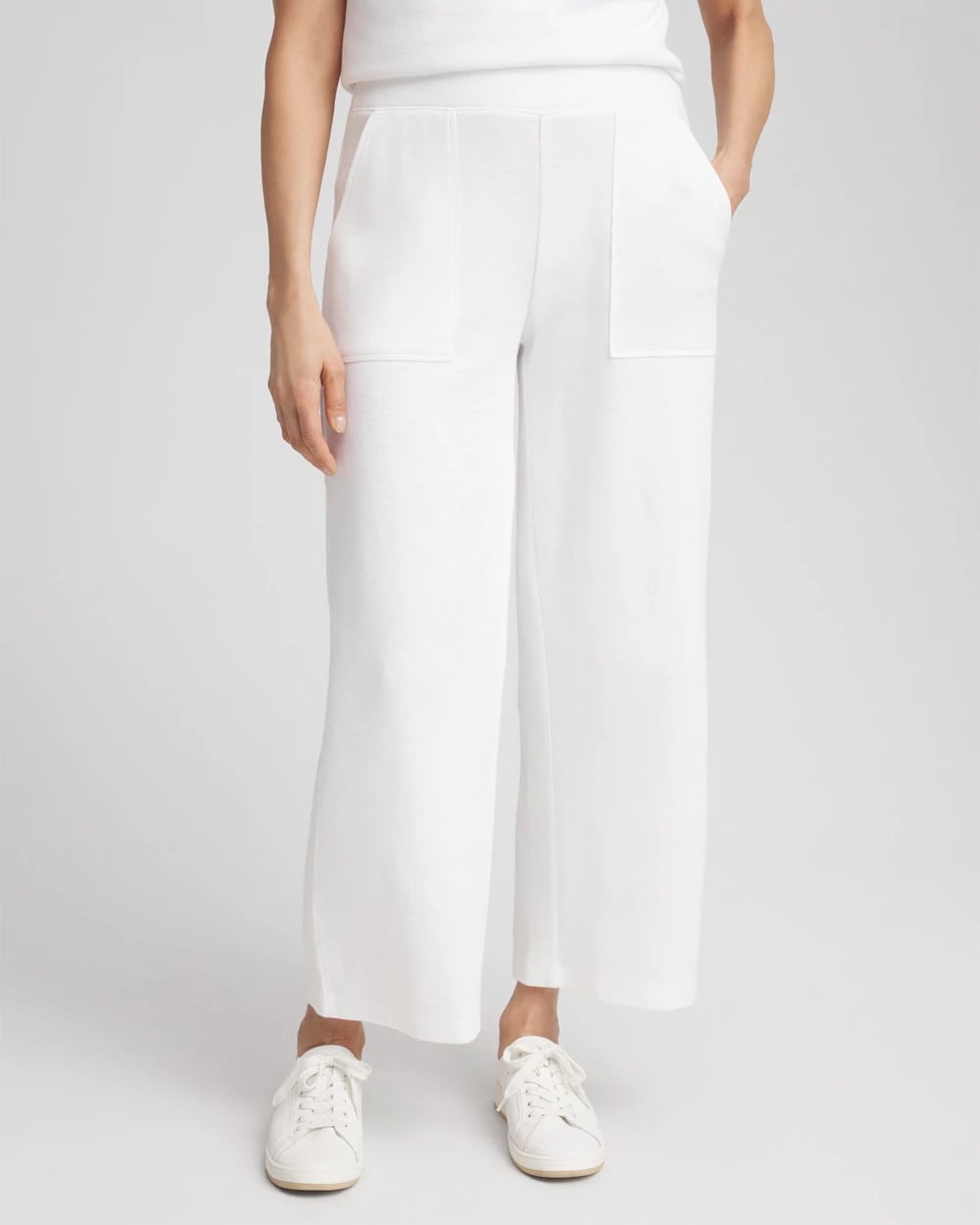 Chico's Zenergy® Beach Slub Cropped Pants ALABASTER