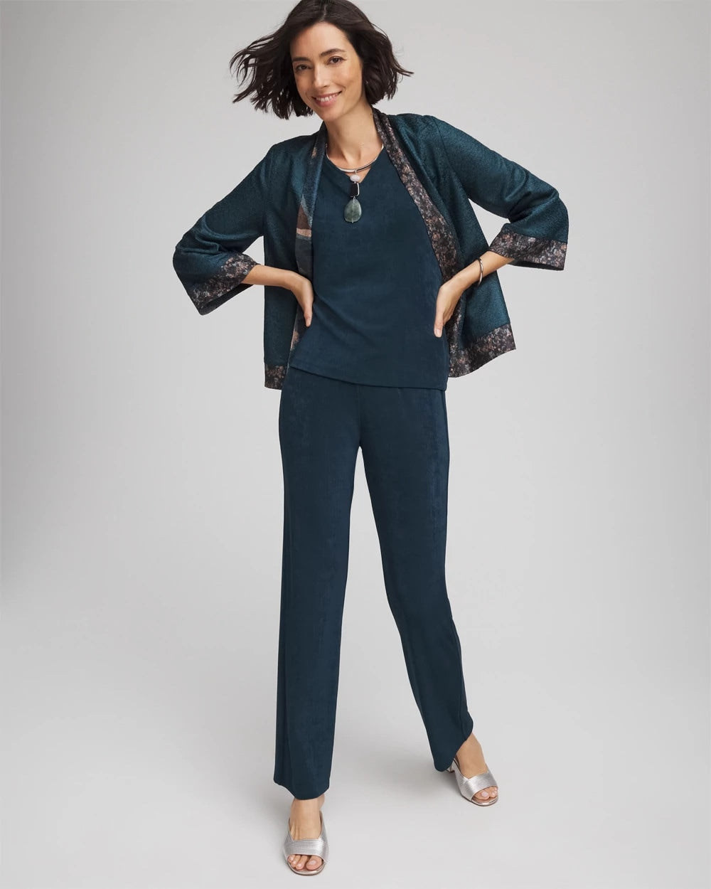 Chico's Travelers™ Convertible Tank TEAL SHADOW