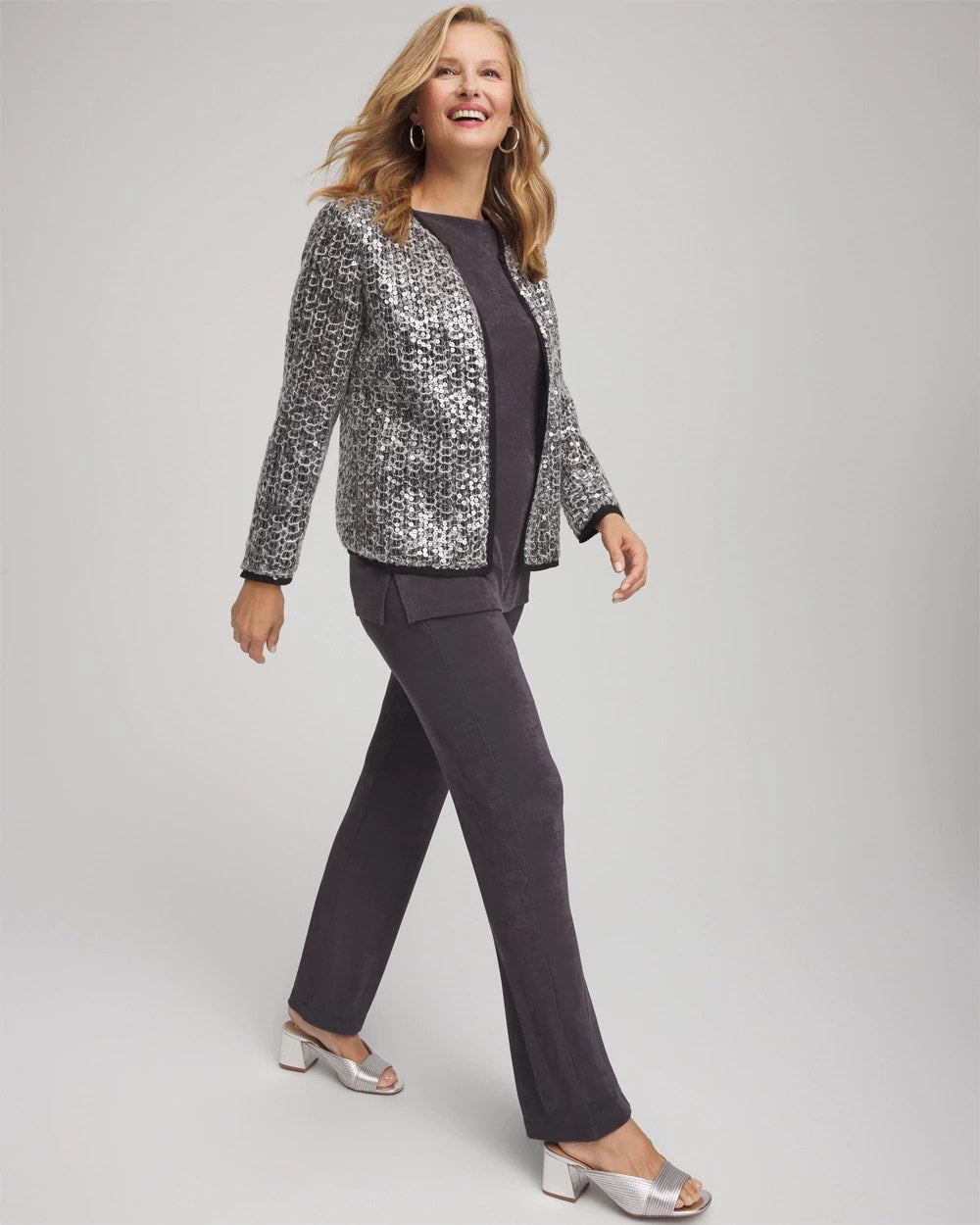 Chico's Travelers™ No Tummy Pants SERENE GRAY