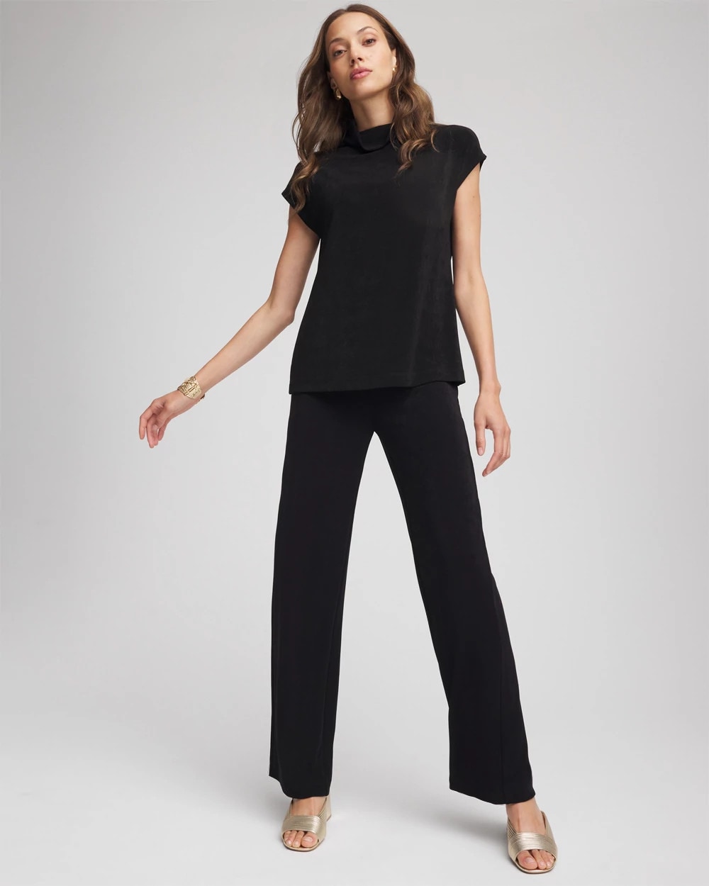 Chico's Travelers™ Hollywood-Waist Straight-Leg Pants TRAVELERS BLACK