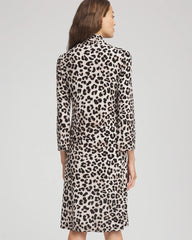 Chico's Travelers™ Animal-Print Mockneck Midi Dress DEEP TAUPE