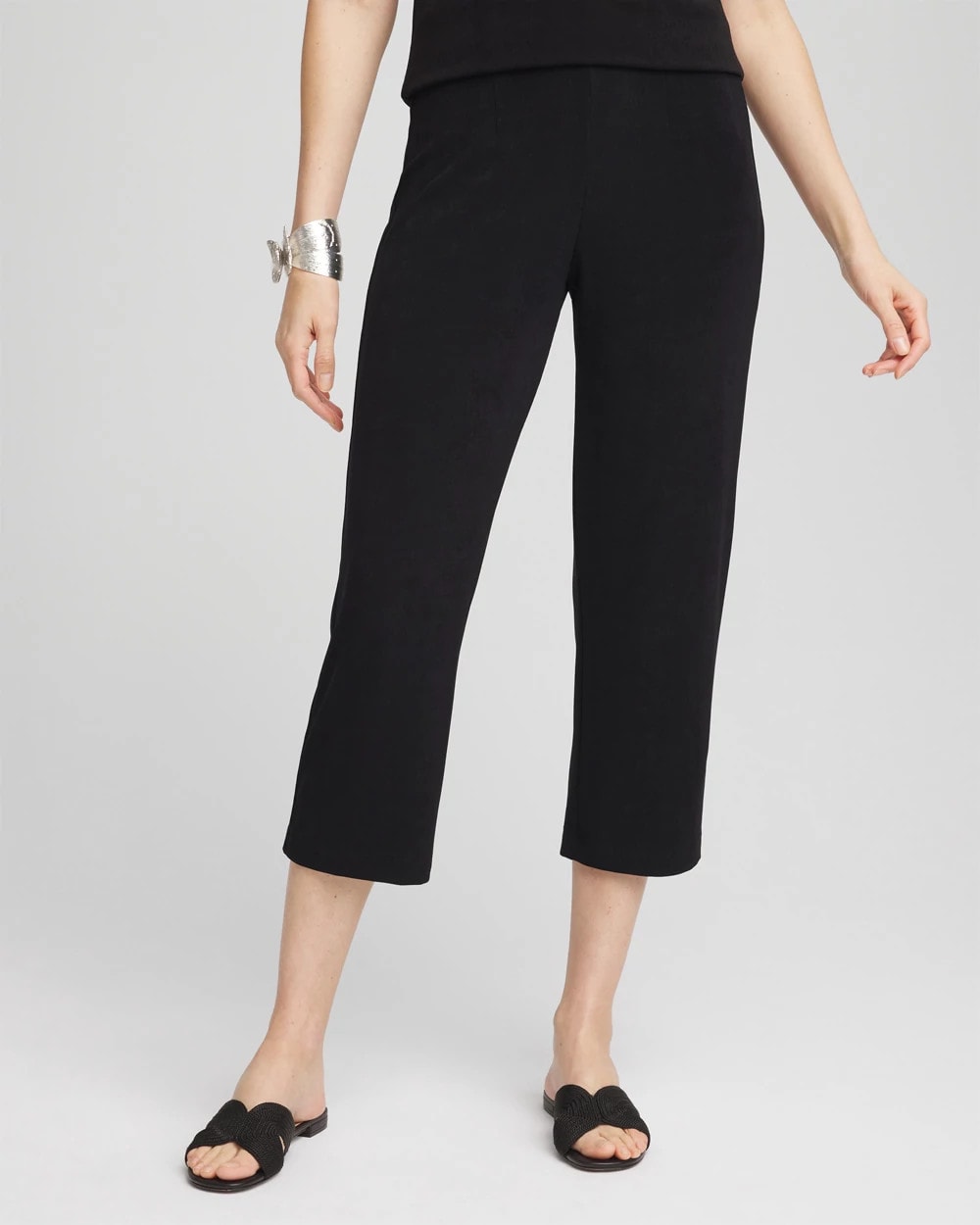 Chico's Travelers™ No Tummy Cropped Pants TRAVELERS BLACK