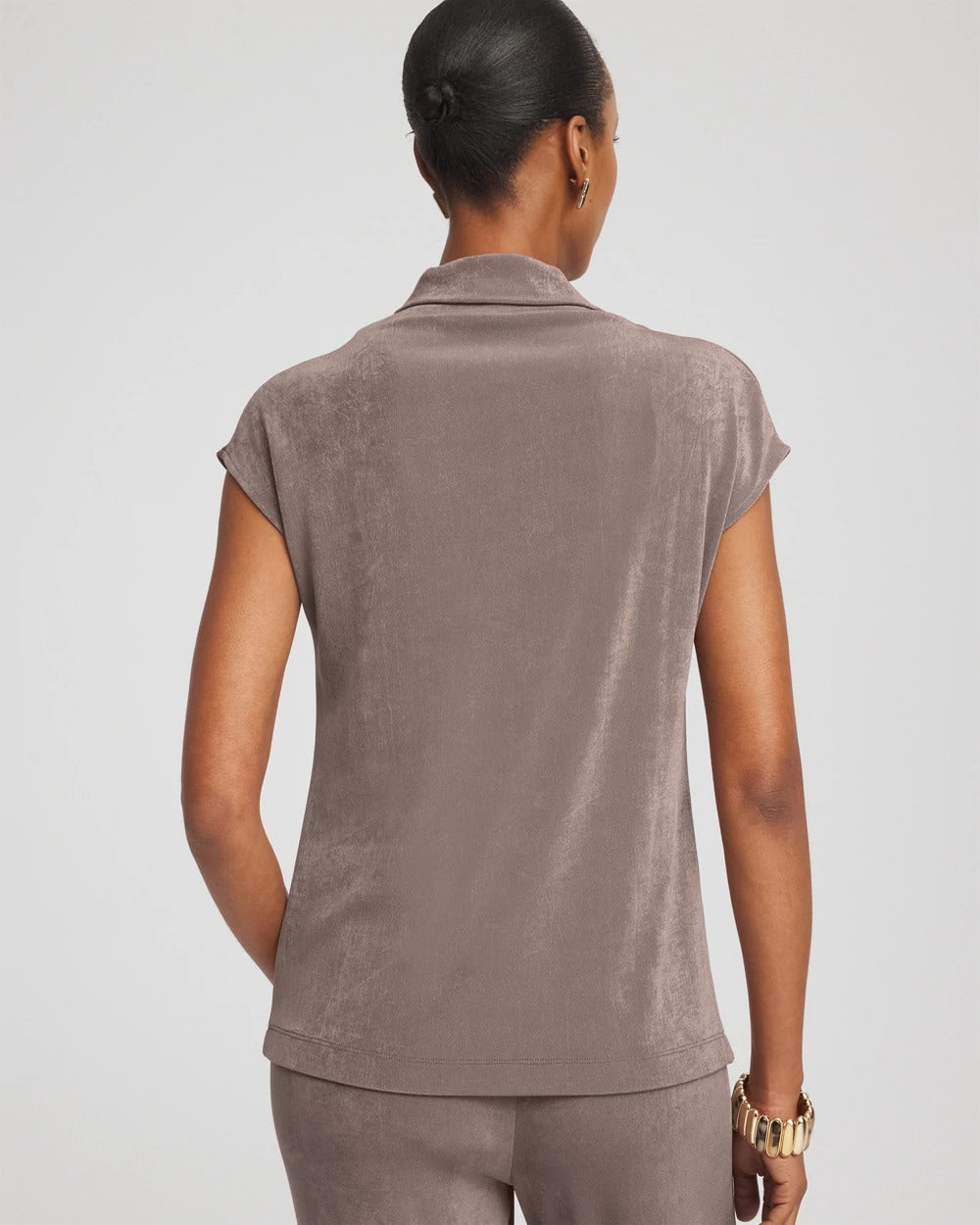 Chico's Travelers™ Mockneck Top DEEP TAUPE