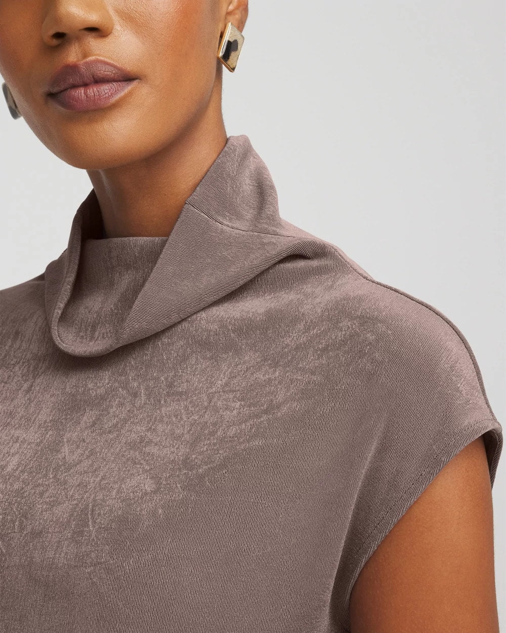 Chico's Travelers™ Mockneck Top DEEP TAUPE