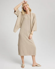 Chico's Travelers™ Collection Metallic Knit Cardigan CHAMPAGNE
