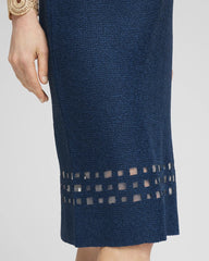 Chico's Travelers™ Sleeveless Crushed Cutout-Hem Dress BLUE CASA