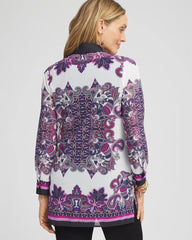 Chico's Travelers™ Collection Mesh Shirt Jacket PURPLE CLOVER